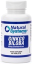Ginkgo Biloba 60 mg di sistemi naturali 60 compresse - Gingko Biloba Polvere Brain Supplementi - Ginkgo Biloba Concentrazione Integratori - Vitamine di memoria per gli uomini e le donne - Boost Energy Supplements