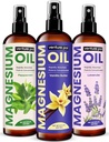 Olio di Magnesio puro al 100% con burro di Vanilla, assorbimento veloce, meno stiratura, ultra-soffitto per il riposo e il rilassamento muscolare, sette (grande 8 oz) minerali
