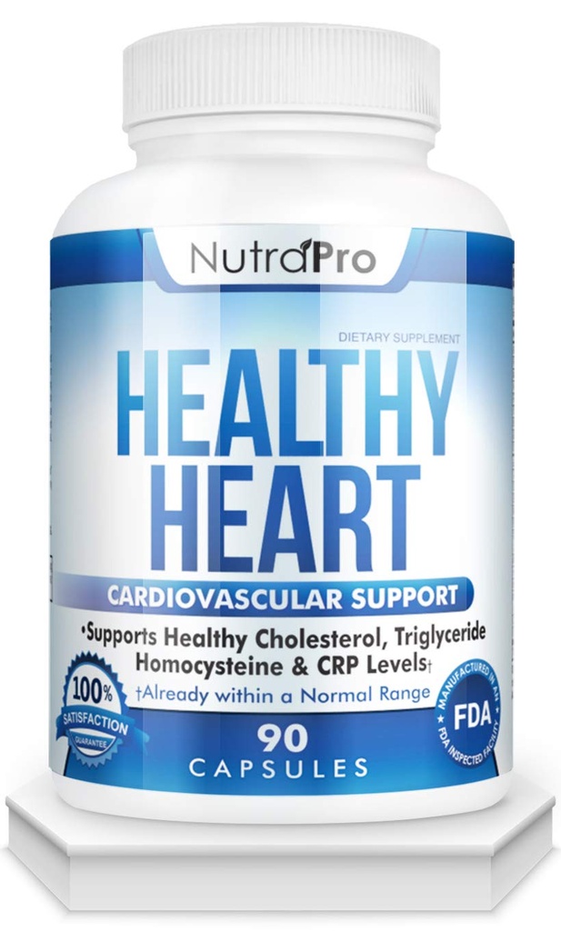 NutraPro Gesundes Herz - Herzgesundheit ergänzt. Artery Cleanse & Protect. Unterstützt gesunde Cholesterin und Triglycerid. GMP zertifiziert
