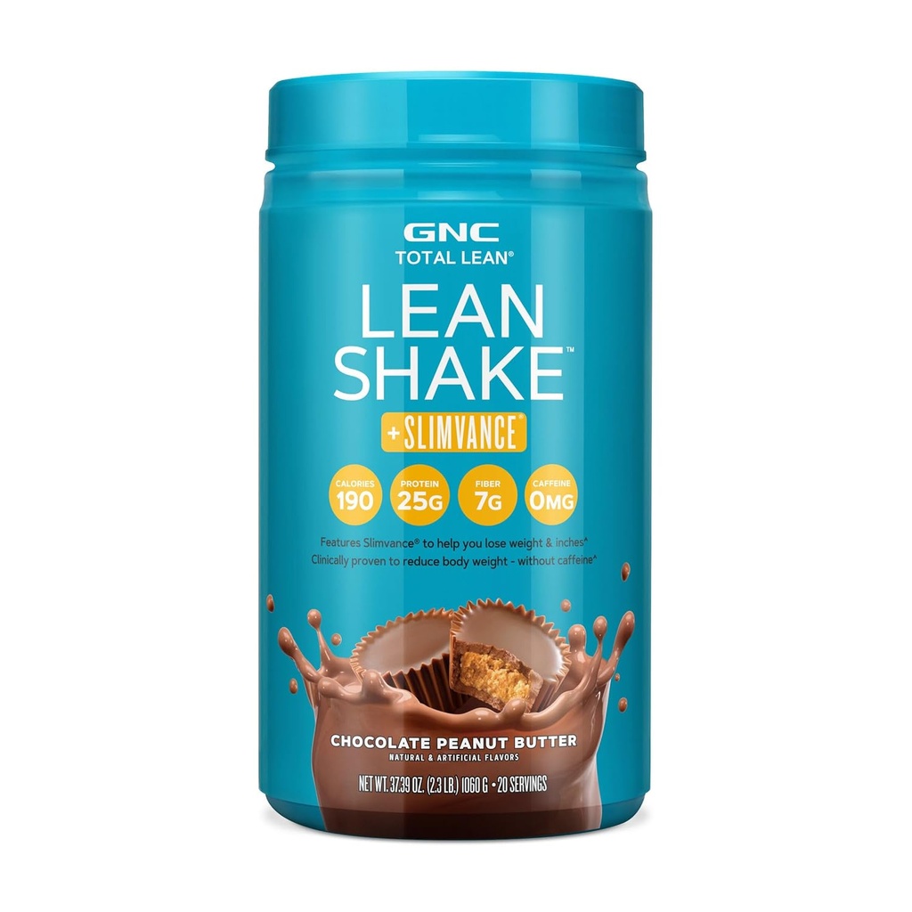 GNC Total Lean Lean Shake + Slimvance Caféine Free - Beurre d'arachide au chocolat (20 portions)