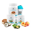 Sì è possibile! Kit Detox Plus, Pulisci tutti i giorni Pure Fiber Meal Drink Mix, Shake Booster & Supplement, Kit pulizia corpo per uomini e donne, Sistema giornaliero Cleanse - Dulce de Leche, Peach Lemonade