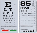 NOYOC 2 Pack Pocket Eye Chart, 2 in 1 Snellen & Rosenbaum Chart, 6.5x3.5 pollici, Handheld Double Sided Plastic Low Vision Card for Eye Exams (2 Pack 6 Feet)