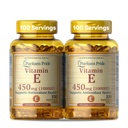 Puritan's Pride Vitamine E-450mg (10 000 UI), supplément de vitamine pour la fonction du système immunitaire et le soutien de santé antioxydant, 100 softgels à libération rapide, 2 Pack