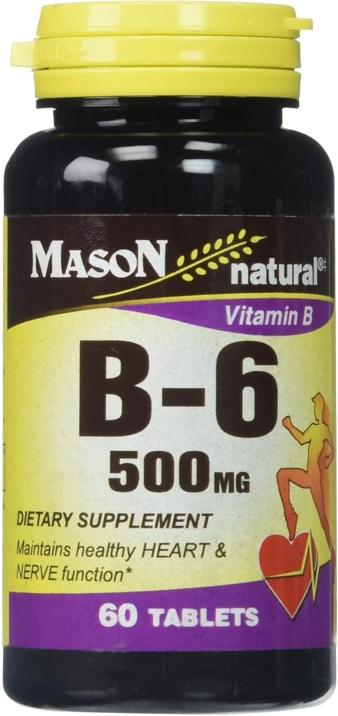 Mason Naturals Vitamin B-6 500 MG Tabletten - 60 ea