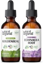 Teinture de seaux d'or sauvages et organiques 2 fl oz & Echinacea Teinture 2 fl oz