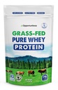 Opportuniteas Grass Fed Whey Protein Powder Concentrate - 1 Ingrediente - Pure Protein Supplement for Drink, Smoothie, Shake, Cooking & Baking - Non OGM, Ormone Free & Gluten Free - 1 Pound