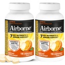 Airborne 1000mg Vitamina C + Zinc Immune Support Supplemento Compresse masticabili, Citrus Flavor con potenti Antiossidanti Vitamine A C & E, 116 Chewable Tablets (2 Pack)