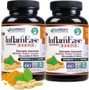 Paket von 2 - Advanced InflamEase mit Kurkuma, Curcumin, Enzyme und Boswellia - Vegetarisch (Packaging May Vary)