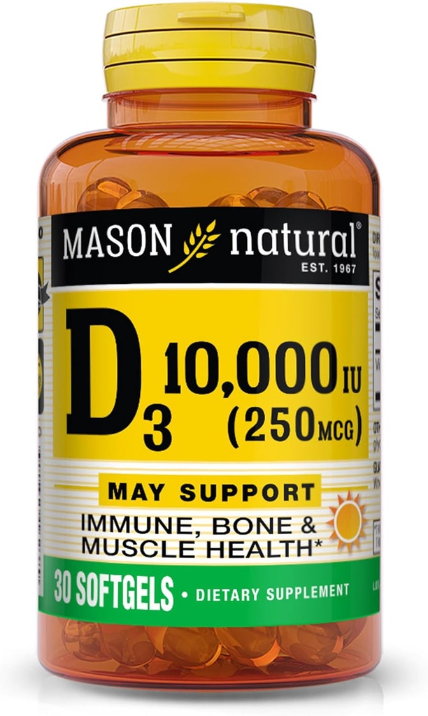MASON NATURAL D 3 10.000 Iu Softgels, 30 Graf
