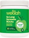 Wellah So Long Soreness BCAA Powder (Green Apple Flavored) 30 Servings - with Hydration Complex