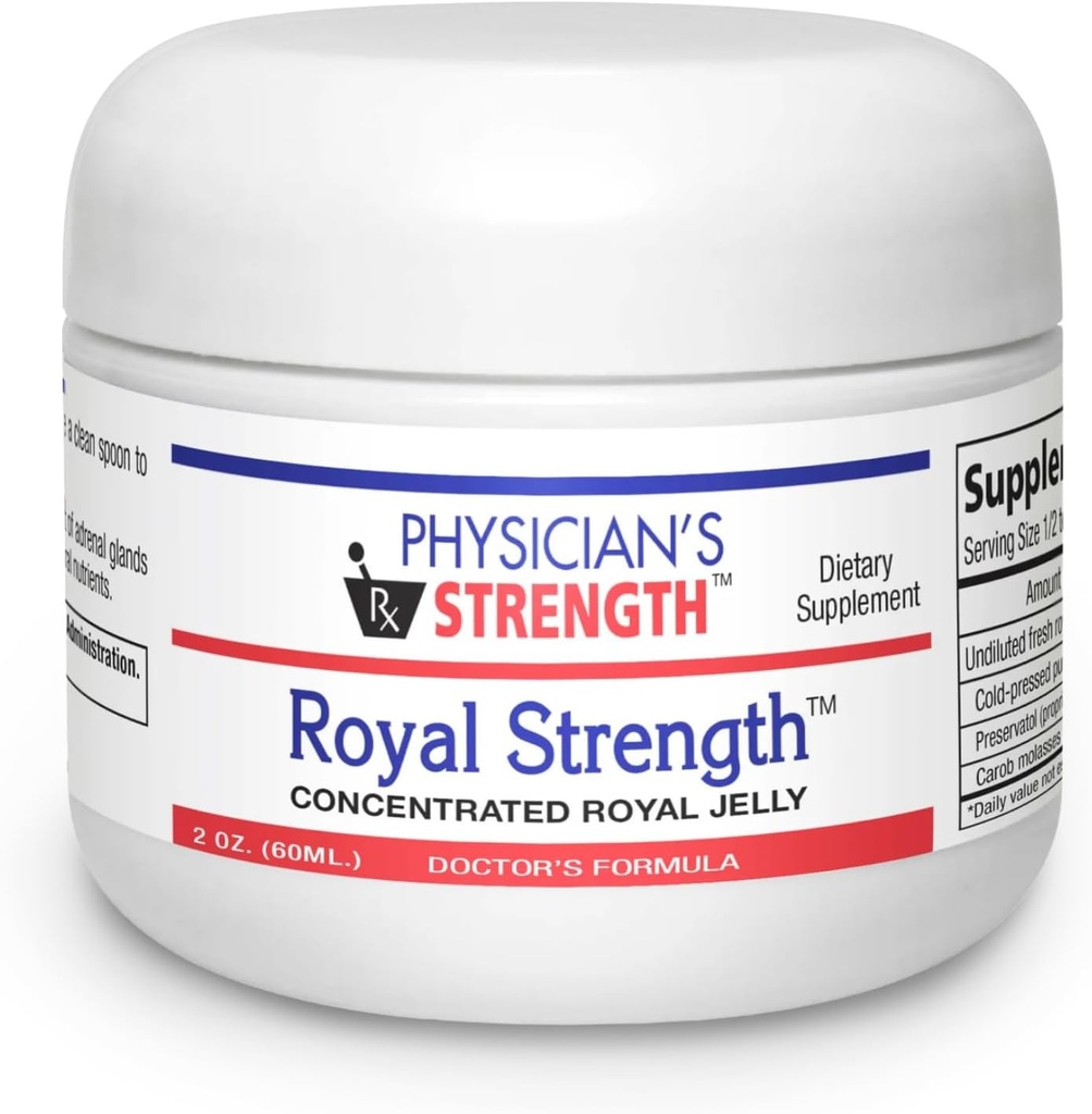 Physician's Strength Royal Strength - 60 mL - Fresh Royal Jelly mit österreichischem Kürbis Seed Oil - Energie und Adrenalunterstützung