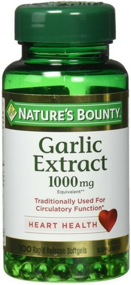 Nature's Bounty Knoblauch 1000 mg Rapid Release 100 Odorless Softgels