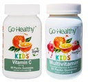 Go Healthy Multivitamin Gummies (1 Flasche) und Vitamin C Gummies (1 Flasche) für Kinder, Kleinkinder, Vegetarisch, Kosher & Halal, Glutenfrei, Non-GMO Bundle