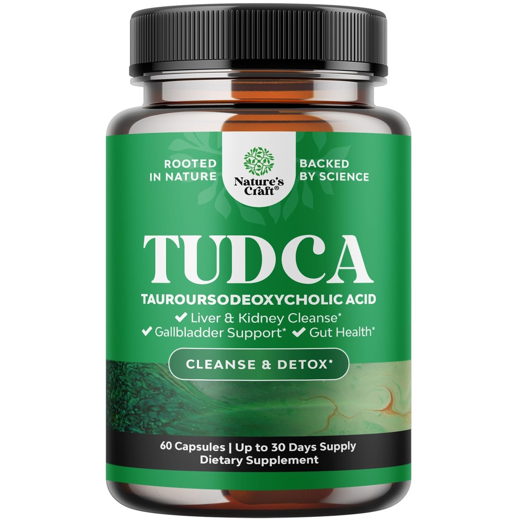 Advanced Bile Salt TUDCA Supplement - Extra Strength TUDCA 500mg pro Servieren Bile Salts für Gallbladder Kidney und Liver Unterstützung - Hohe Reinheit Tauro Ursodeoxycholsäure Leber und Gallbladder Cleanse