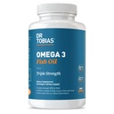 Dr. Tobias Omega 3 Fish Oil, 2000mg Triple Strength mit 800mg EPA 600mg DHA Per Servieren, Fish Oil Omega 3 Ergänzungen für Herz, Gehirn & Immununterstützung, 60 Softgels, 30 Portionen