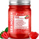 Sea Moss Gel - Wildcrafted Seamoss Gel Superfood - Strawberry Flavor Irish Sea Moss Vitamin and Mineral-Rich from Pristine Caribbean Waters, Immune and Digestive Health Support - 10 oz.