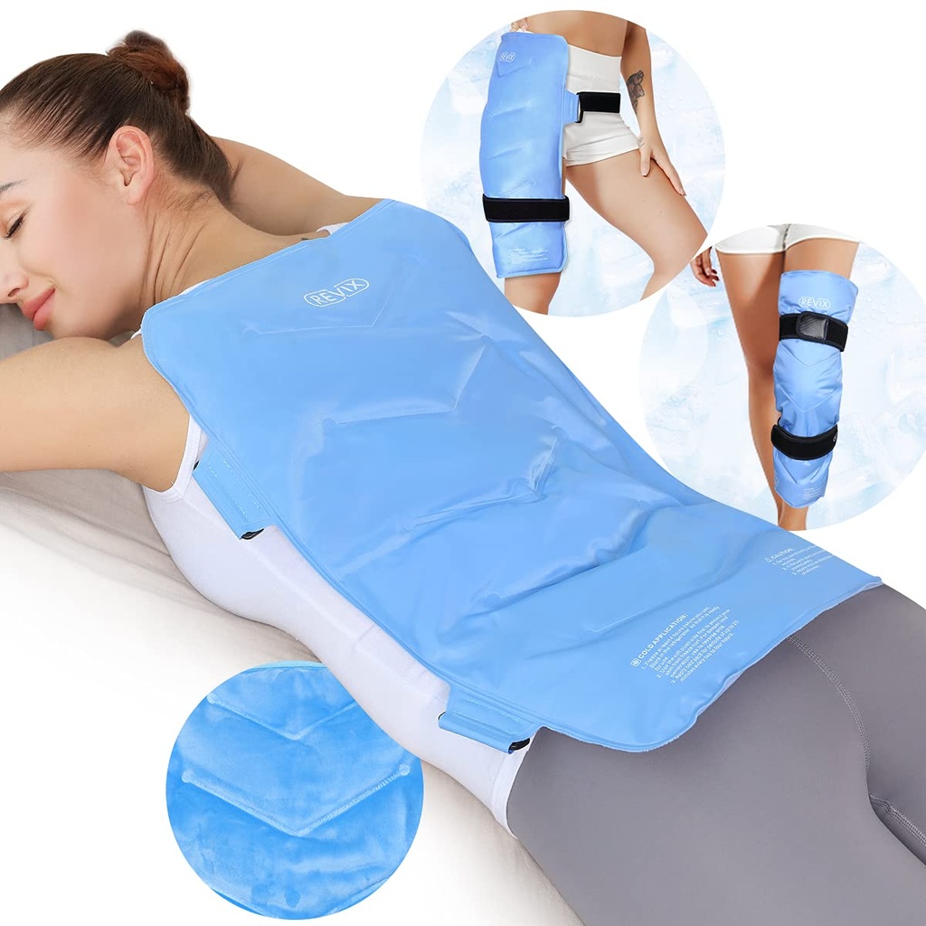 REFIX XXL Pack Ice Pack, Compresseur à froid en gel réutilisable pour le haut et le bas du dos, Pack Ice flexible longue durée pour la fatigue musculaire, la douleur et la récupération post-entraînement