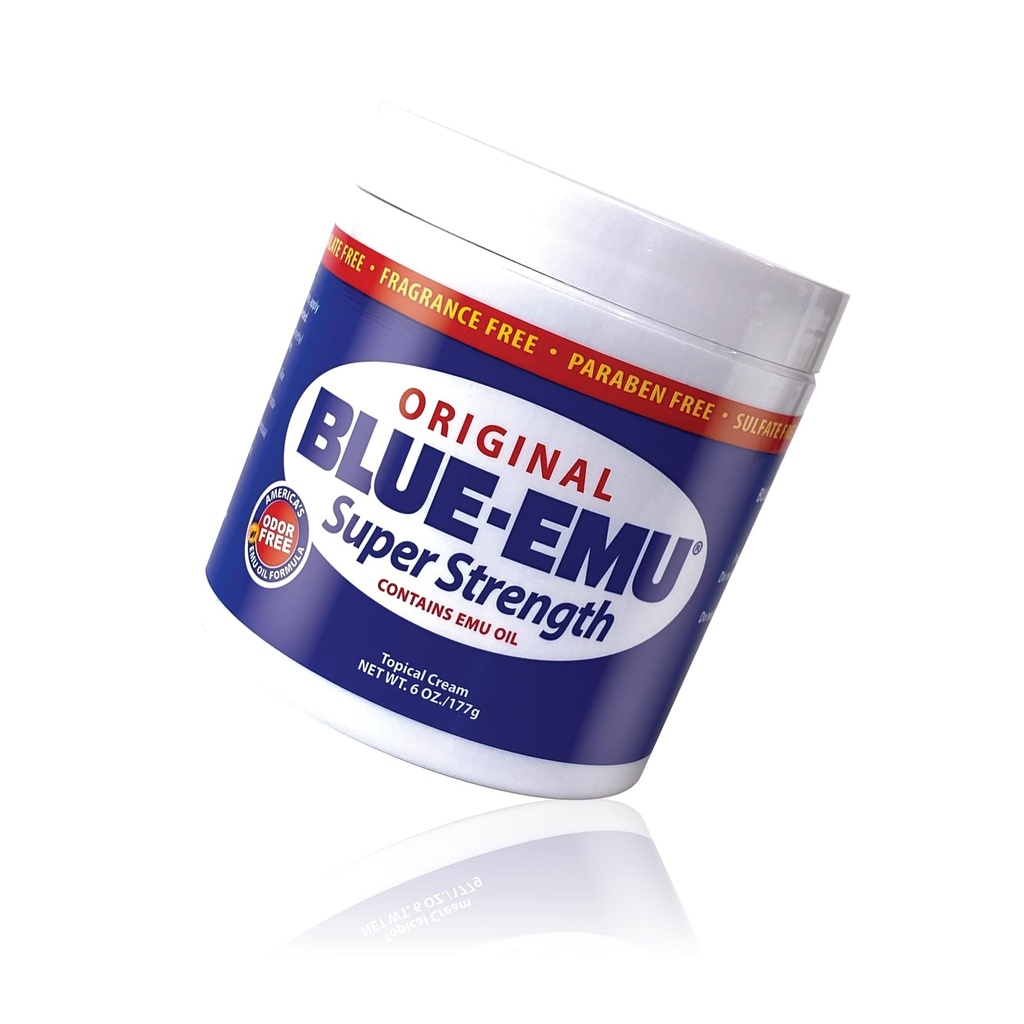BLUE-EMU Original Super Strength Cream, beruhigende Muskel- und Gelenkunterstützung, 6 Oz