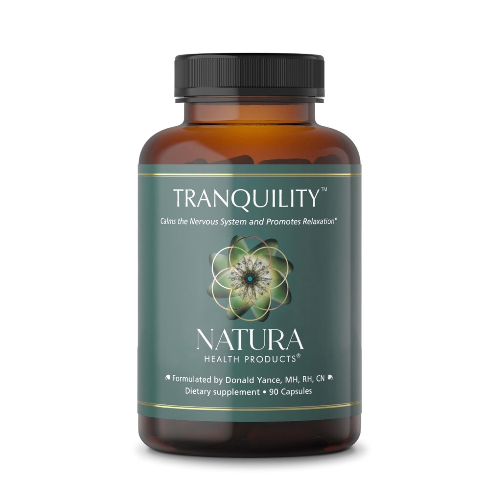Natura Health Products Tranquility Supplement - Unterstützt Entspannung - Mit L-Theanine, Zitronenbalm, Saffron, Kava, Skullcap, Lavender und Passion Flower (90 Kapseln)