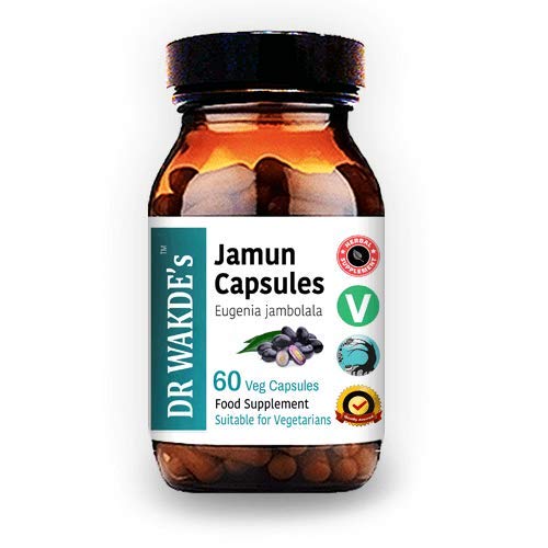DR WAKDE'S Jamun Capsule (Indian BlackBerry, 60 Veg Caps, Plant-Based Supplement, Ayurvedic Herb, All Natural, Vegan)