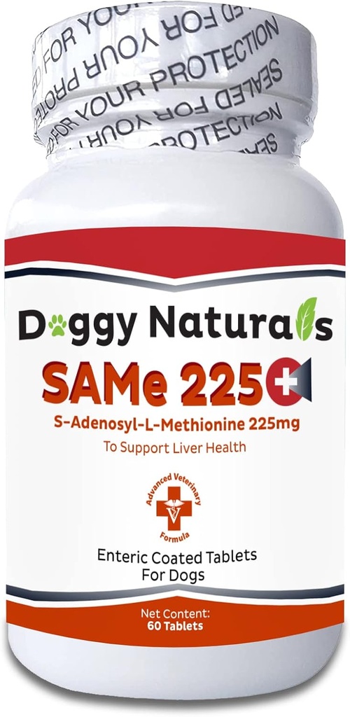 SAM-e 225 MG SAMeLQ Liver Support S-Adenosyl-L-Methionin für Hunde (60 Tabletten) Made in U.S.A