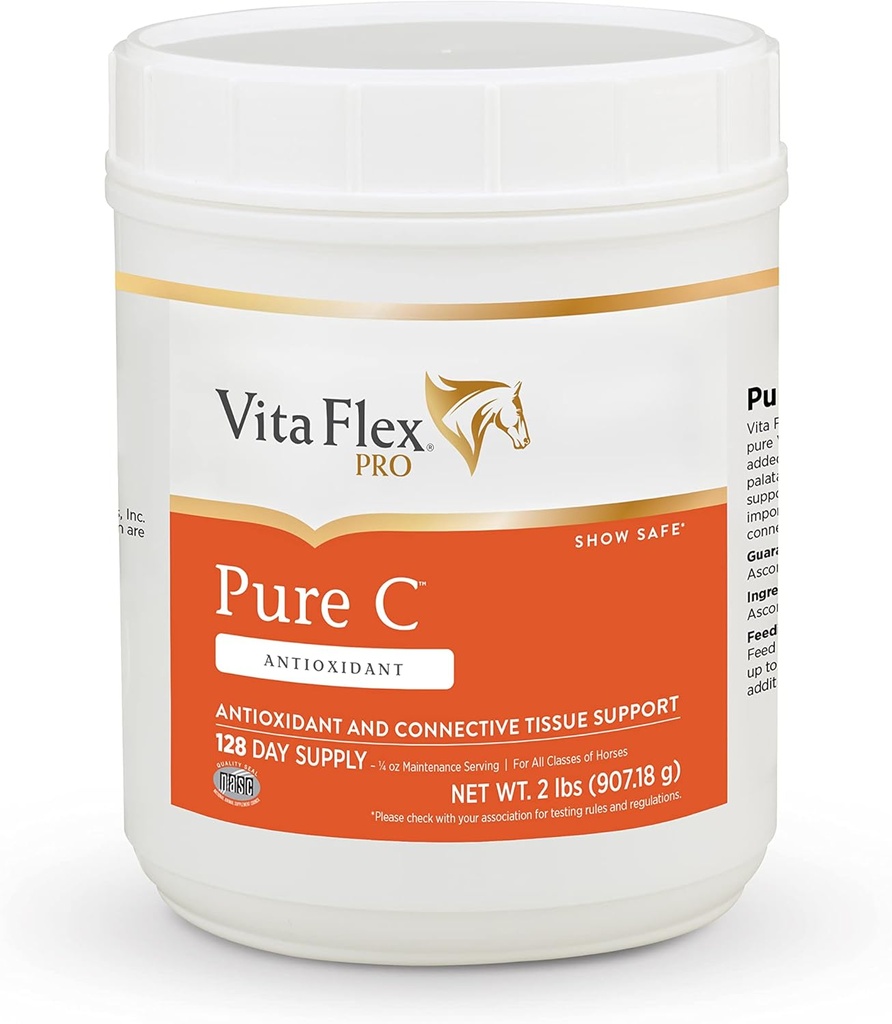 Vita Flex Pro Pure C Premium Quality Horse Vitamin C, 2 Pfund, 128-Tage Versorgung
