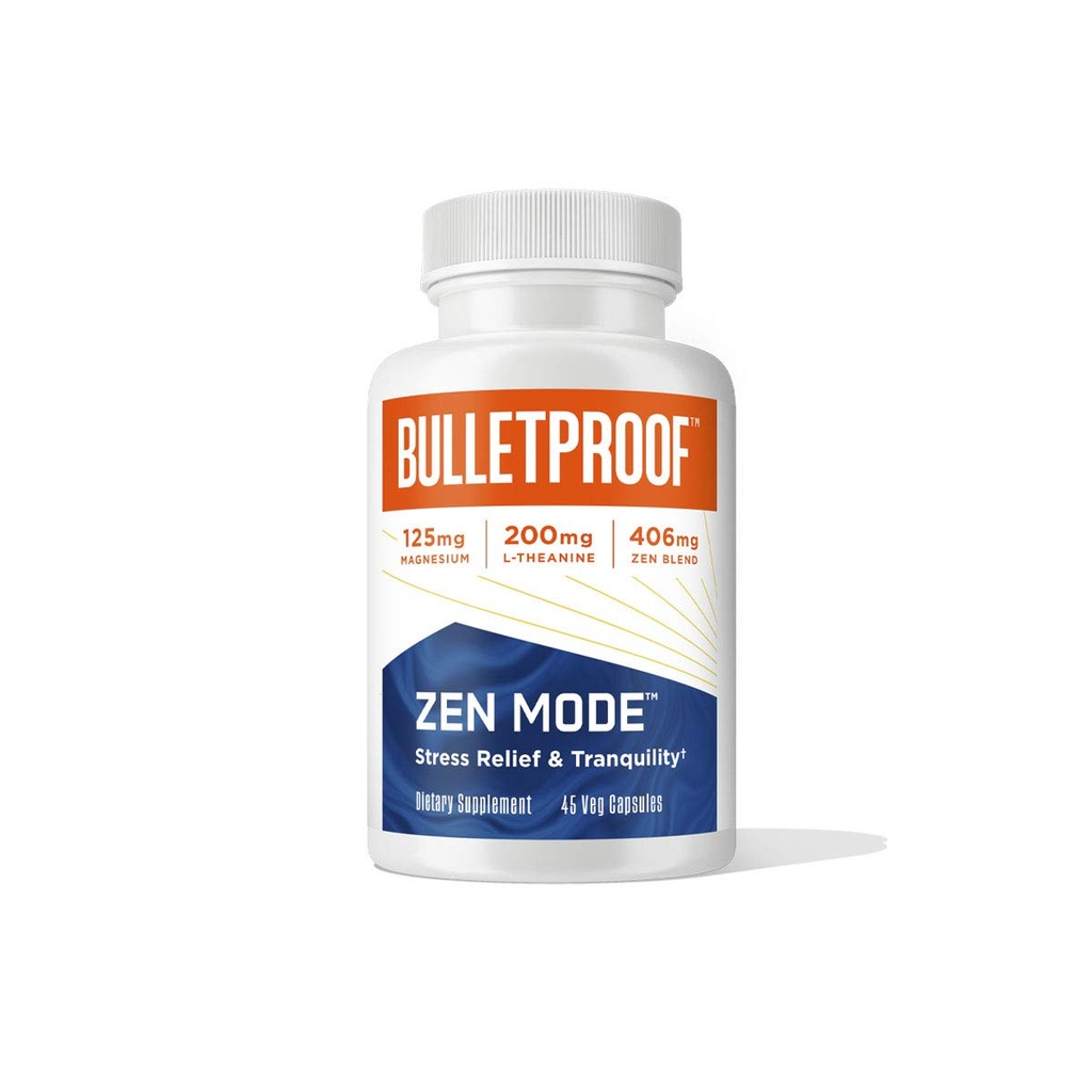 Proiettile Zen Mode Stress Relief and Tranquility Capsules, 45 Count, Supplemento per calma e relax