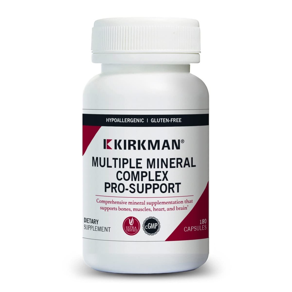 Kirkman Multiple Mineral Complex Pro-Support - Hypoallergenic | 180 Capsule Vegetariani | Minerali