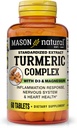 Mason Vitamins Complesso Turmerico con Vitamina D3 e Compresse di Magnesio, 60 Conte
