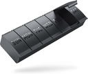 Barhon Pill Organizer Large, Weekly Medicine Pill Organizers, 7 Day Pills Box Case Travel for Big Vitamin Supplements Fish Oil, Black