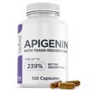 Erweiterte Apigenin-Ergänzung mit Resveratrol für Superior Bioverfügbarkeit– 50mg Apigenin für Schlafunterstützung ohne Melatonin-komplementiert Magnesium Threonat, L Theanine- 120 Kapseln, Vegan Friendly