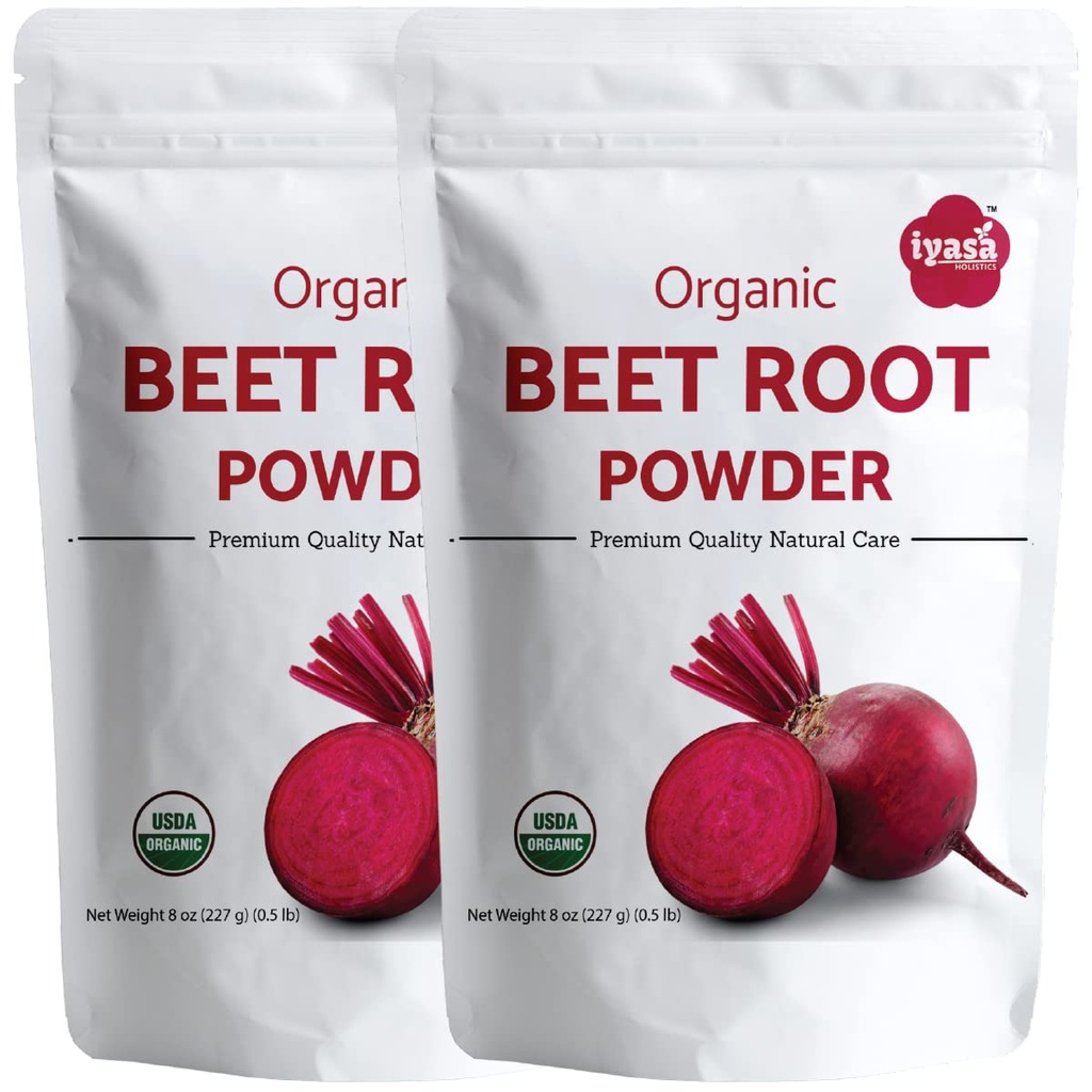 Iyasa Organic Beet Root Powder, Plant Based, Vegan, Glutenfrei, Beetroot Superfood für Backen und Kochen 1 lb 16 oz 453 gm