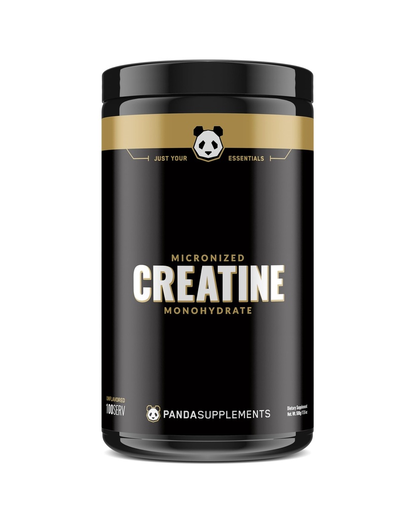 Underground Bio Labs: Panda Supps Micronized Creatine 5000mg | Pre and Post Workout Recovery Drink | Enhanced Muscle Mass, Athletic Performance und Muscle Recovery - Unflavored (100 Servings)