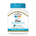 21st Century Zinc Chewable Wisc & B6 - Cerise, 90 comte