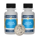 Carbonate de calcium / 2 onces / 2 bouteilles / 97,55 % de poudre d'aliments purs/fins