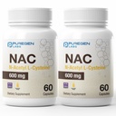 Puregen Labs N-Acetyl-L-Cystein (NAC) 600mg, Unterstützt Immun-, Respirator-, Leber-Gesundheit, NAC 600 mg, Potent Antioxidans-Unterstützung, Free-Radiicals, Easy to Absorb - Insgesamt 120 Veggie Kapseln