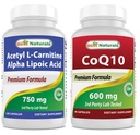 I migliori naturali acetil L-carnitina e acido lipoico alfa 750 mg & CoQ10 600 mg
