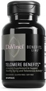 DAVINCI Labs Telomere Benefits - Supplément alimentaire pour favoriser le vieillissement en santé, les niveaux d'antioxydants, la mémoire et l'activité télomérasique* - avec extrait de racine d'Astragalus - sans gluten - 60 capsules végétales