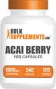 BulkSupplements.com Acai Berry Capsules - Acai Bery Supplement, für Immununterstützung, Acai Berry Extract 1000mg - Glutenfrei, 2 Kapseln pro Servierung, 240 Zähler (Pack von 1)