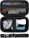 Coque dure pour nébuliseur portable Nebuliseur d'inhalateur de Mesh à main Nebulizers Machine pour adultes et enfants Voyage usage domestique, sac de protection avec poche de Mesh pour câble USB et batterie, noir