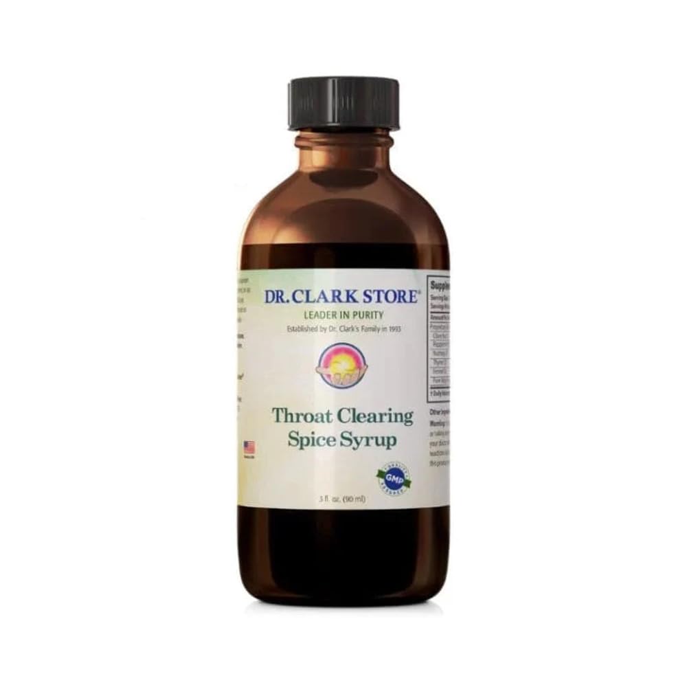 Dr. Clark Store Natural Cough Syrup – Kräuter Sore Throat Relief, 3 Fl Oz, beruhigende Husten-Remedy