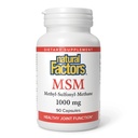 Facteurs naturels, MSM, soutient des articulations saines, cheveux, peau et ongles, 90 capsules