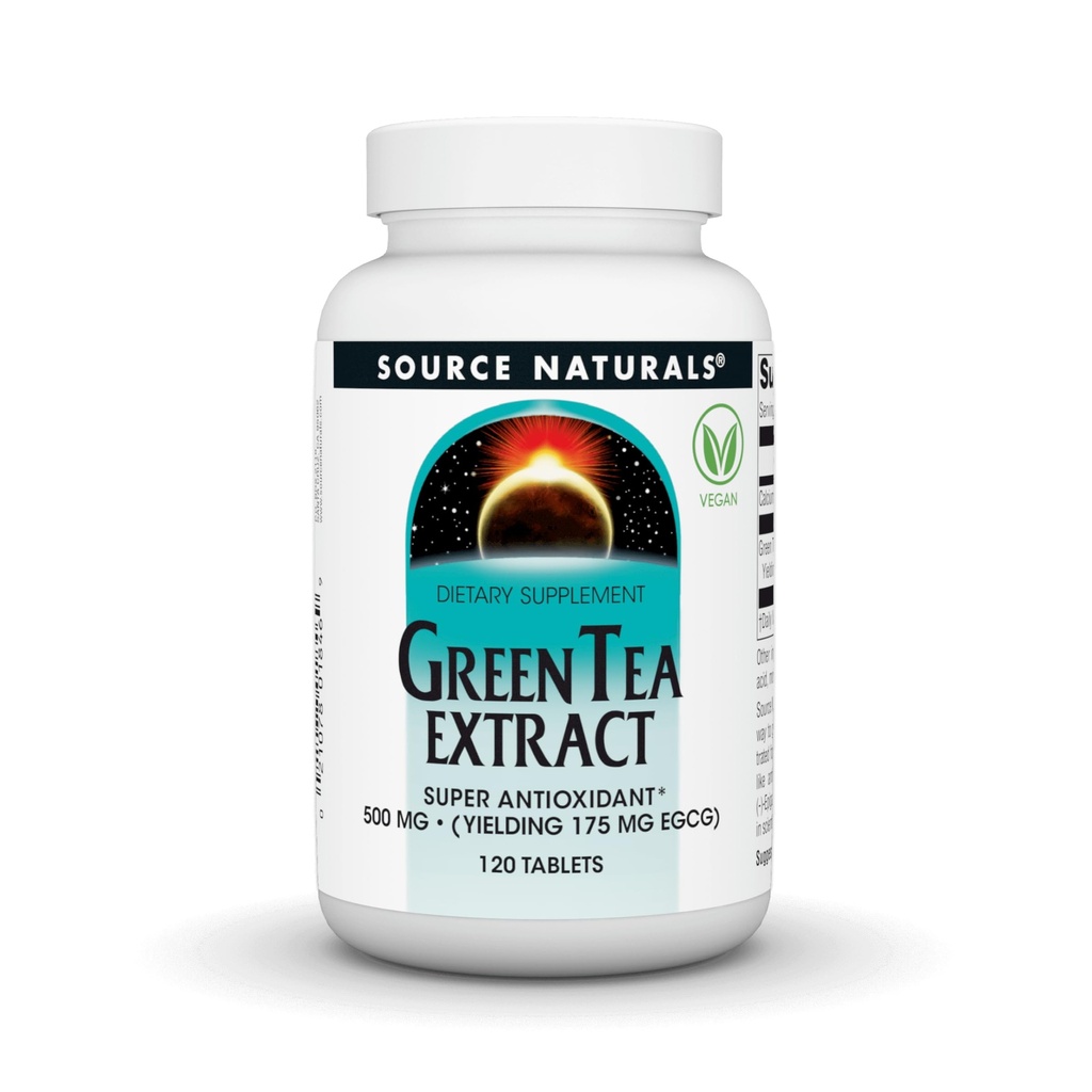 Source Naturals Green Tea Extract - Super Antioxidant* 500mg (YIELDING 175 mg EGCG) - 120 Tablets