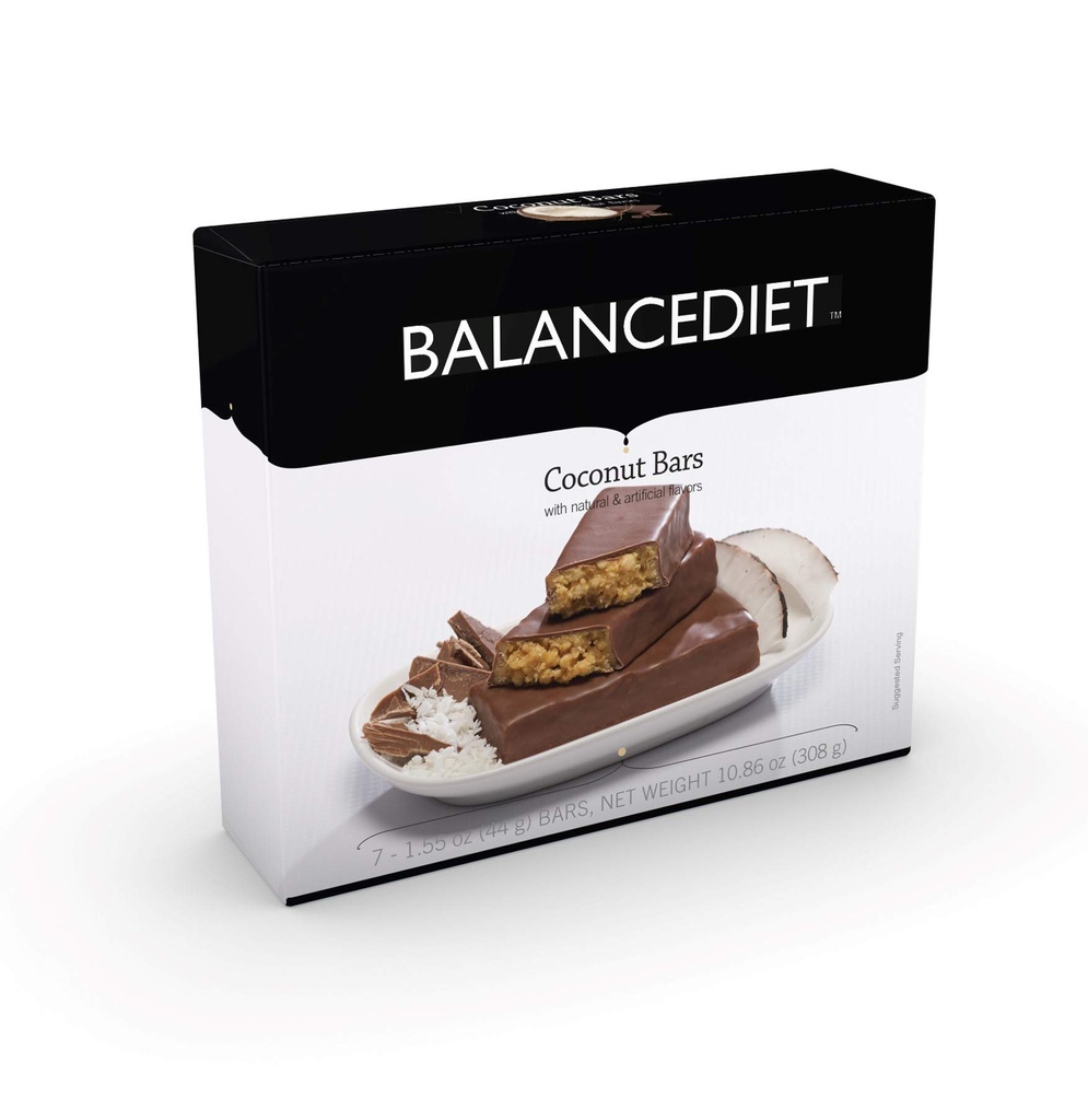 BalanceDietTM | Protein Bar | 15g di Protein | Low Carb | 7 Bar Box (Coconut Crunch)