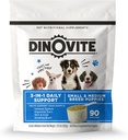 Dinovit 3 in 1 Probiotikum für Welpen, Haut & Mantel, Verdauungs-Gesundheit & Gelenkrelief, Hundefutter Toppers, Lachsöl, Glucosamin, Allergy Relief & Itch Relief Hautpflege, 90 Servierungen (Puppy)