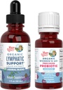 MaryRuth Organics Probiotic Digestion (Raspberry) per le donne 40+ & Lymphatic Cleanse Drops | USDA Organic, Clean Label Project Verified® | Vitamine per Gut Health e Immunity | Vegan, Gluten Free