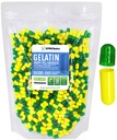 XPRS Nutra Size 00 Capsules vides - 1000 Capsules de gélatine vides - Pills Bricolage Capsule Remplissage - Gel de pilules rechargeables pour les suppléments Do-It-Youlf (Green/Yellow)