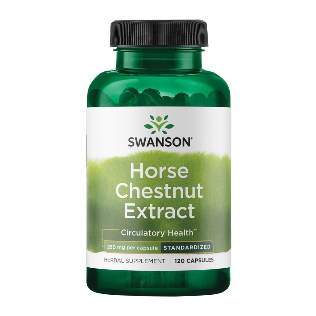 Swanson Cheval Châtaigne 22% Aescin (standardisé) 250 Milligrammes 120 Capsules