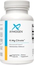 Citrato K-Mg XYMOGEN - Supplemento Citrato di potassio e magnesio - Promuovi il supporto del rene e la funzione cellulare sana - Supplemento di elettroliti (60 capsule)
