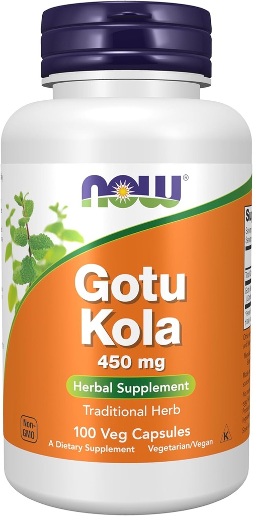 JETZT Nahrungsergänzungsmittel, Gotu Kola (Centella asiatica) 450 mg, Kräuterergänzung, 100 Veg Kapseln
